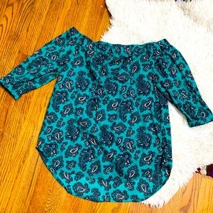 MK Michael Kors Cold Shoulder Peasant Blouse